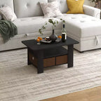 HOMLUX 31 Coffee Table Modern Living Room Furniture with Storage Bin Drawer & Open Shelf