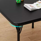 Ensemble 3 pièces table et chaises pliantes avec revêtement en PU – Idéal pour manger, lire et jouer