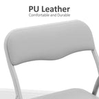 Ensemble 3 pièces table et chaises pliantes avec revêtement en PU – Idéal pour manger, lire et jouer