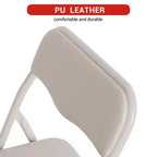 Ensemble 3 pièces table et chaises pliantes avec revêtement en PU – Idéal pour manger, lire et jouer
