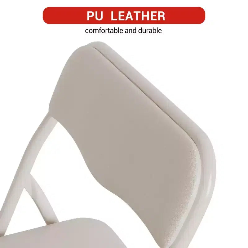 Ensemble 3 pièces table et chaises pliantes avec revêtement en PU – Idéal pour manger, lire et jouer
