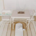 Set of 3 Folding Table and Chair with PU Upholstered - Perfect for Eating, Reading, and Playing