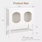 Table console COZONY de style ferme avec rangement à 2 portes, table d'entrée avec étagère pour salon