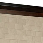 Royal Hampton Dresser Mirror, 38 Inch Dark Walnut Brown and Black Solid Wood