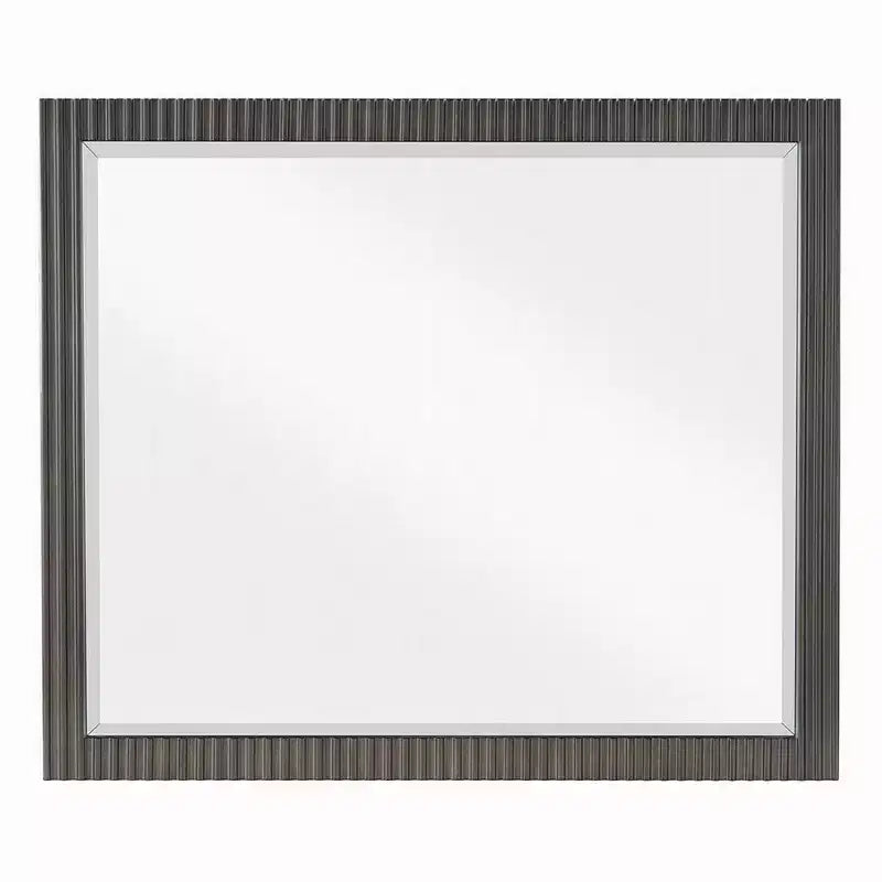 Royal Hampton Dresser Mirror, Espresso Brown Wood, Sleek Rectangular Frame 36x42