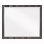 Royal Hampton Dresser Mirror, Espresso Brown Wood, Sleek Rectangular Frame 36x42