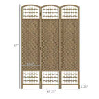 Paravent pliable à 3 panneaux, écran d'intimité portable, séparateur de pièce en fibre ondulée pour bureau à domicile