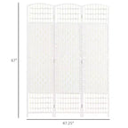 Paravent pliable à 3 panneaux, écran d'intimité portable, séparateur de pièce en fibre ondulée pour bureau à domicile