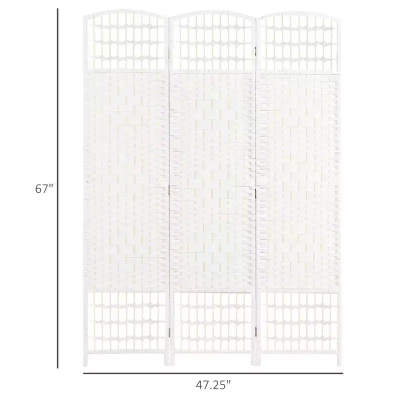 Paravent pliable à 3 panneaux, écran d'intimité portable, séparateur de pièce en fibre ondulée pour bureau à domicile