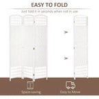 Paravent pliable à 3 panneaux, écran d'intimité portable, séparateur de pièce en fibre ondulée pour bureau à domicile