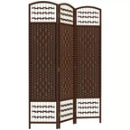 3 Panel Folding Room Divider Portable Privacy Screen Wave Fiber Room Partition for Home Office