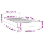 Bed Frame With Headboard White Faux leather, Plywood, Engineered wood