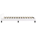 Bed Frame With Headboard White Faux leather, Plywood, Engineered wood