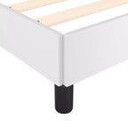 Bed Frame With Headboard White Faux leather, Plywood, Engineered wood
