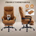 Ergonomic Office Chair for Home Office, High Back Executive Desk Chair, Retractable Footrest & Wide Seat  Heavy-Duty Swivel Computer Chair