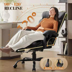 Ergonomic Office Chair for Home Office, High Back Executive Desk Chair, Retractable Footrest & Wide Seat  Heavy-Duty Swivel Computer Chair