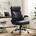Ergonomic Office Chair for Home Office, High Back Executive Desk Chair, Retractable Footrest & Wide Seat  Heavy-Duty Swivel Computer Chair