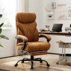 Ergonomic Office Chair for Home Office, High Back Executive Desk Chair, Retractable Footrest & Wide Seat  Heavy-Duty Swivel Computer Chair