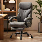 Ergonomic Office Chair for Home Office, High Back Executive Desk Chair, Retractable Footrest & Wide Seat  Heavy-Duty Swivel Computer Chair