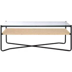 Omaka 1 Shelf Coffee Table - COF2308A - Natural/Black - Safavieh