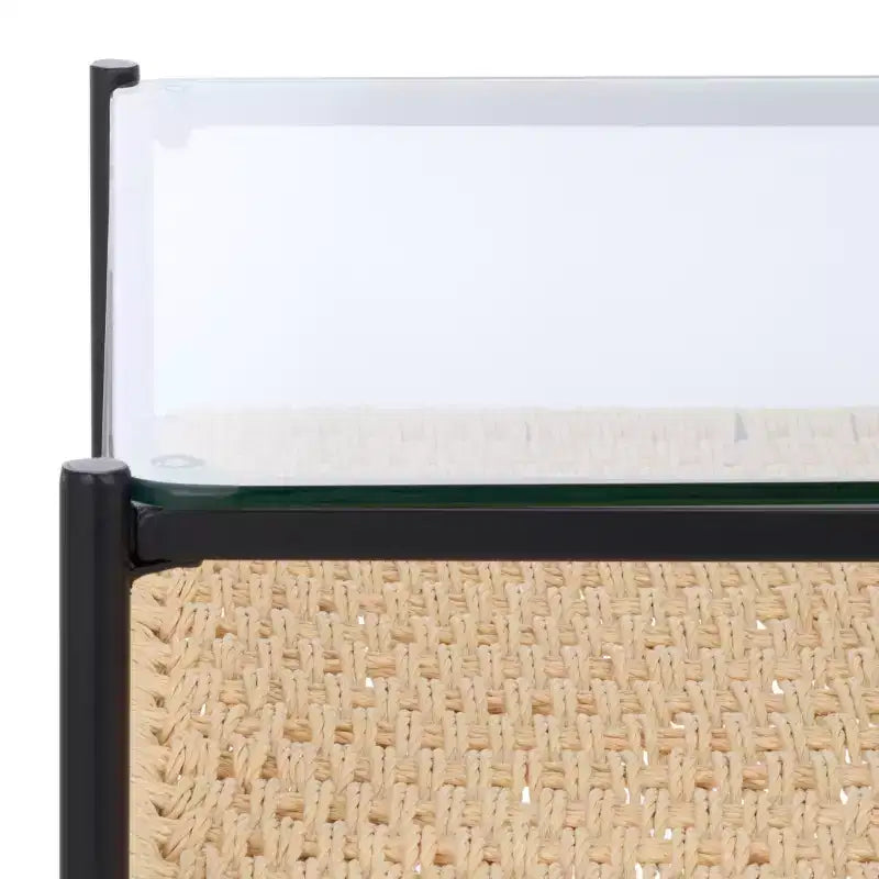 Table basse Omaka 1 étagère - COF2308A - Naturel/Noir - Safavieh