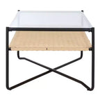 Table basse Omaka 1 étagère - COF2308A - Naturel/Noir - Safavieh