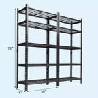 COZONY Étagère de Rangement en Métal à 5 Niveaux, Capacité de 907 kg, Étagère Réglable pour Garage Cuisine Salle de Bain Entrepôt