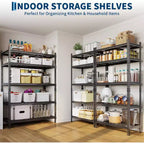 COZONY Étagère de Rangement en Métal à 5 Niveaux, Capacité de 907 kg, Étagère Réglable pour Garage Cuisine Salle de Bain Entrepôt