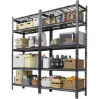 COZONY Étagère de Rangement en Métal à 5 Niveaux, Capacité de 907 kg, Étagère Réglable pour Garage Cuisine Salle de Bain Entrepôt