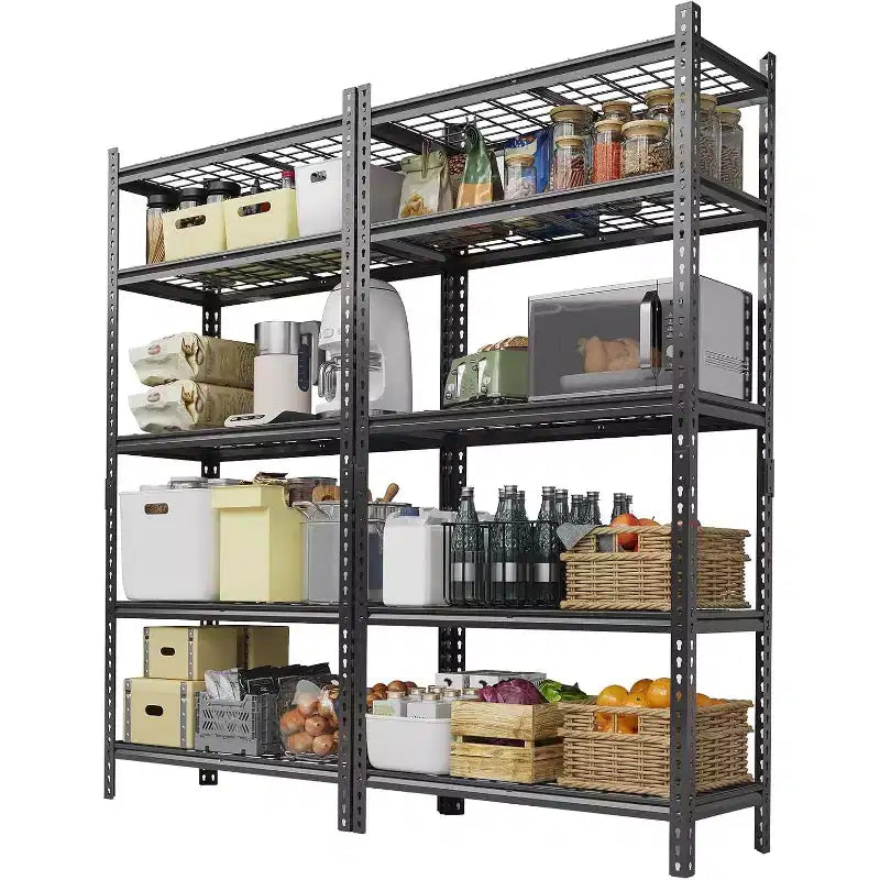 COZONY Étagère de Rangement en Métal à 5 Niveaux, Capacité de 907 kg, Étagère Réglable pour Garage Cuisine Salle de Bain Entrepôt