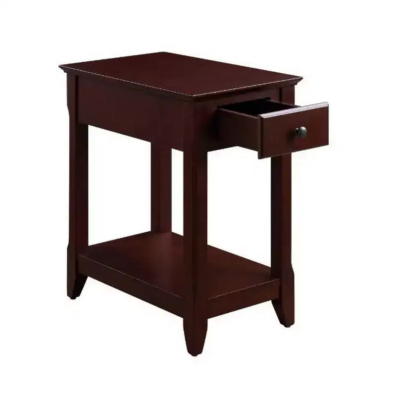 Royal Hampton Table with 1 Drawer and Bottom Shelf, Brown