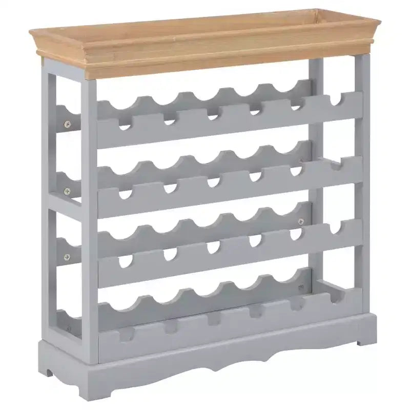vidaXL Wine Rack Wine Bottle Holder with Top Tray Floor Wine Cabinet Organizer, Engineered Wood