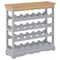 vidaXL Wine Rack Wine Bottle Holder with Top Tray Floor Wine Cabinet Organizer, Engineered Wood