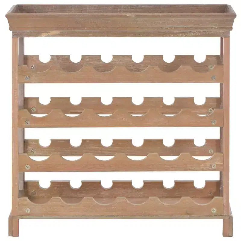 vidaXL Wine Rack Wine Bottle Holder with Top Tray Floor Wine Cabinet Organizer, Engineered Wood