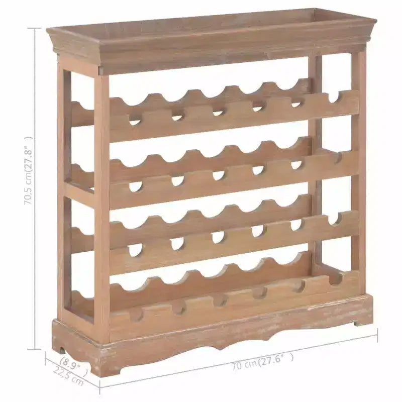 vidaXL Wine Rack Wine Bottle Holder with Top Tray Floor Wine Cabinet Organizer, Engineered Wood