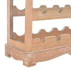 vidaXL Wine Rack Wine Bottle Holder with Top Tray Floor Wine Cabinet Organizer, Engineered Wood