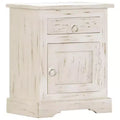 vidaXL Bedside Cabinet White 15.7x11.8x19.7 Solid Mango Wood