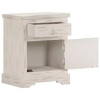 vidaXL Table de chevet blanc 40x30x50 cm Bois de manguier massif