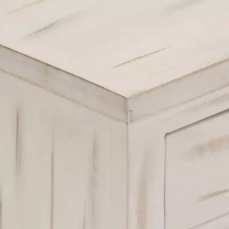 vidaXL Table de chevet blanc 40x30x50 cm Bois de manguier massif