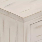 vidaXL Table de chevet blanc 40x30x50 cm Bois de manguier massif