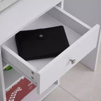 Mobile Printer Stand, Rolling File Cabinet Cart with Wheels, Adjustable Shelf, Drawer and CPU Stand