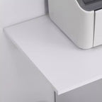 Mobile Printer Stand, Rolling File Cabinet Cart with Wheels, Adjustable Shelf, Drawer and CPU Stand