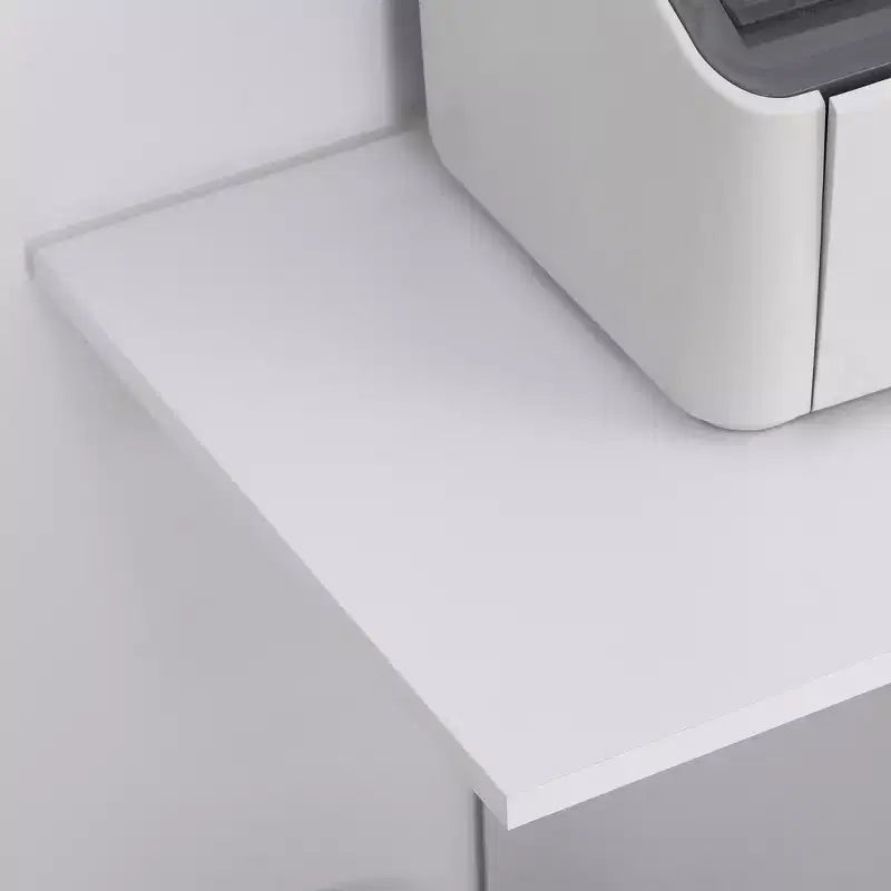 Mobile Printer Stand, Rolling File Cabinet Cart with Wheels, Adjustable Shelf, Drawer and CPU Stand
