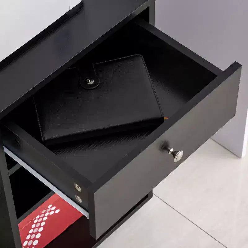 Mobile Printer Stand, Rolling File Cabinet Cart with Wheels, Adjustable Shelf, Drawer and CPU Stand