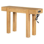 47 Console Table with Storage Drawers, Wood Veneer Behind the Couch Table, Narrow Entryway Table for Living Room or Home Office-Panipeachy