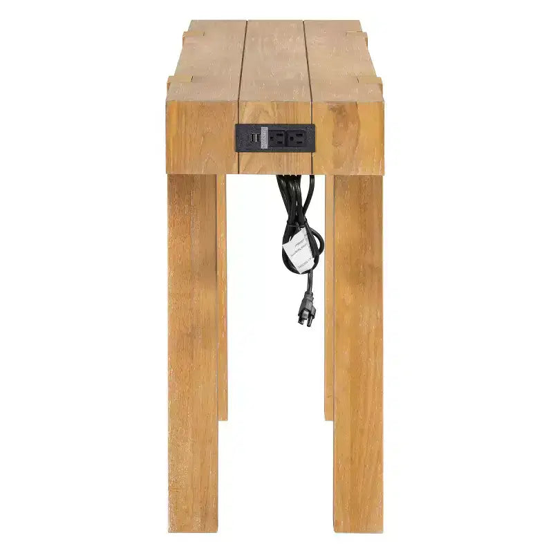 47 Console Table with Storage Drawers, Wood Veneer Behind the Couch Table, Narrow Entryway Table for Living Room or Home Office-Panipeachy