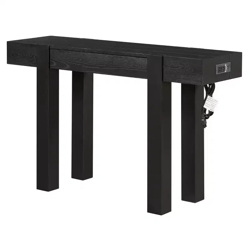 47 Console Table with Storage Drawers, Wood Veneer Behind the Couch Table, Narrow Entryway Table for Living Room or Home Office-Panipeachy