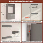 Besiost Freestanding Closet System with 8 Hannging Rods and Drawers, Hanging Closet Organizer with 10 Shelves