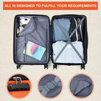 24 inch Expandable Hard Shell Carry On Luggage with Spinner Wheels, Hardside Carry On Suitcase with Tsa Lock, Lightweight Hardshell Suitcase