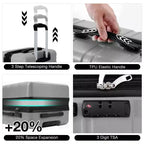 24 inch Expandable Hard Shell Carry On Luggage with Spinner Wheels, Hardside Carry On Suitcase with Tsa Lock, Lightweight Hardshell Suitcase